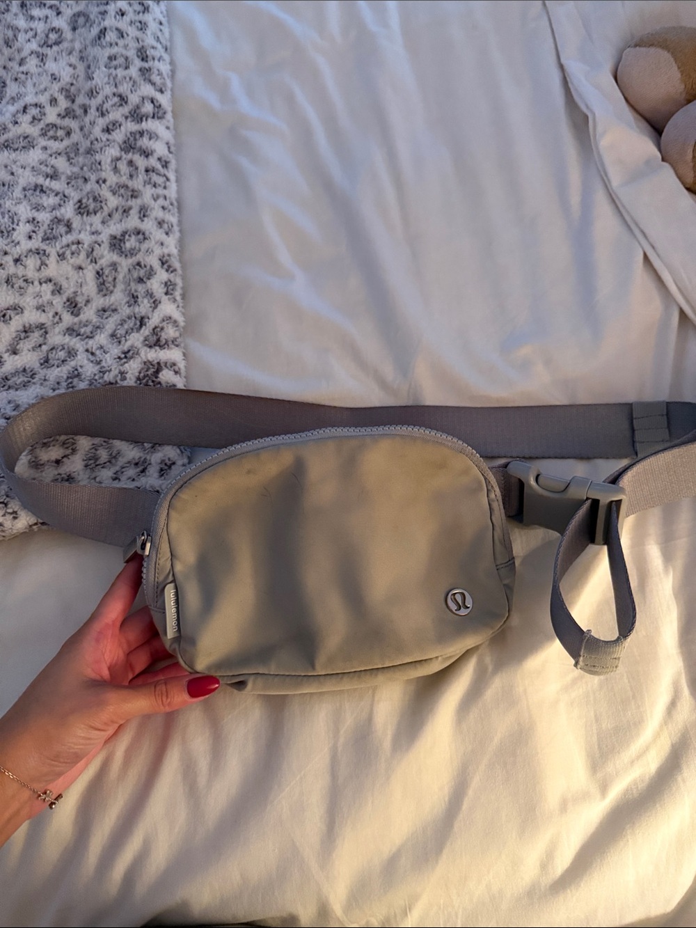 Lululemon Light Gray belt bag